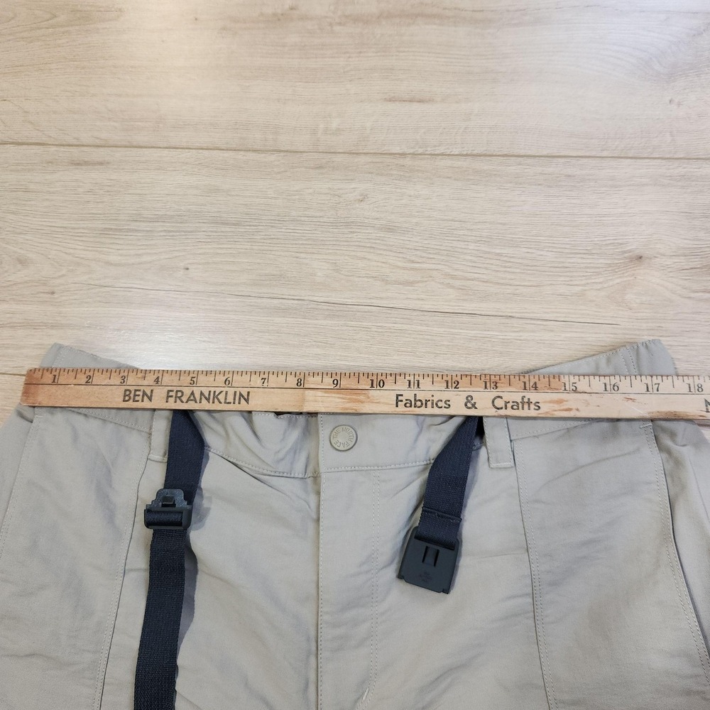 The North Face Shorts Mens Large 9" Beige Nylon Cargo Belted Hiking Outdoor - Picture 7 of 11